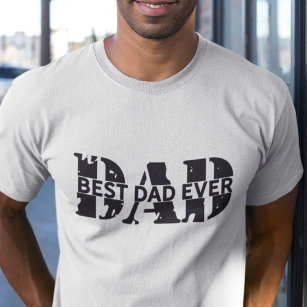 T-shirt GRUNGE   BLACK Best Papa Jamais   FÊTE DES PÈRES