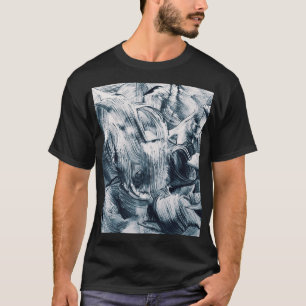 T-shirt Grunge Brush Strokes, Arrière - plan Abstrait.