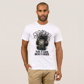 T-shirt Grunge Cassette Player with Spiked Headphones (Devant entier)