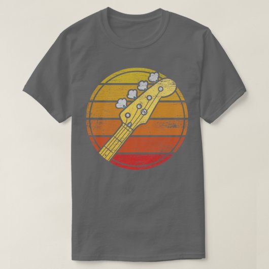 T-shirt Grunge de guitare de basse rétro (Design devant)