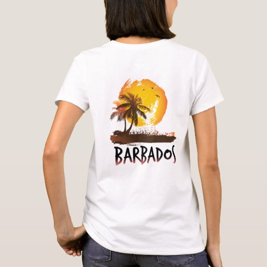 T-shirt Grunge de la Barbade (Dos)