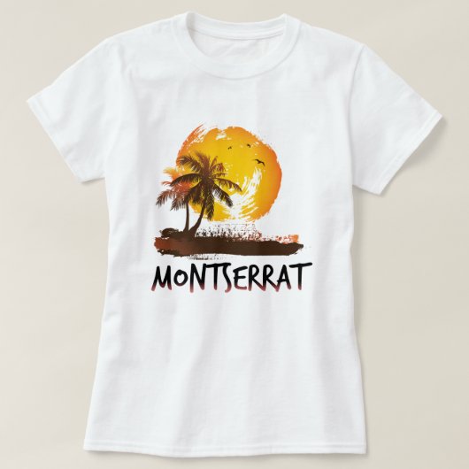 T-shirt Grunge de Montserrat (Design devant)