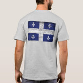 T-shirt Grunge de style Drapeau du Québec érodé (Dos)