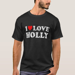 T-shirt Grunge détendu Style épuisé J'aime Holly