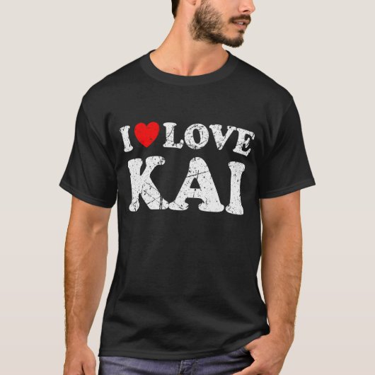 T-shirt Grunge détendu Style épuisé J'aime Kai (Devant)