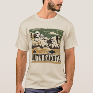 T-shirt Grunge en détresse Dakota du Sud