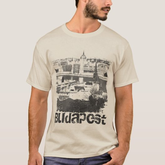 T-shirt Grunge en détresse de Budapest (Devant)