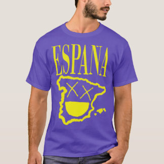 T-shirt Grunge Espagne Espagnol X yeux souriant visage Jau