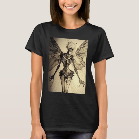 T-shirt Grunge esthétique Fairycore Butterfly Gothique Hor (Devant)