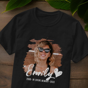 T-shirt Grunge Memorial In Love Memory Photo personnalisée