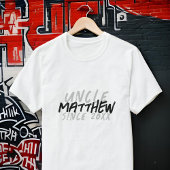 T-shirt Grunge noir et blanc moderne pour l'oncle Cool