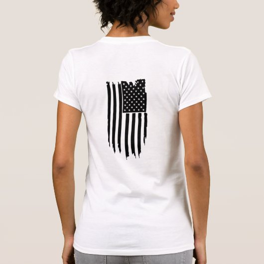 T-shirt *~* Grunge Patriotic Modern USA American Flag (Dos)