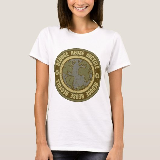 T-shirt Grunge Recyclée de la terre (Devant)