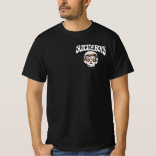 T-shirt Grunge Skull Art, Emo Phone Supprimer Citation, Al