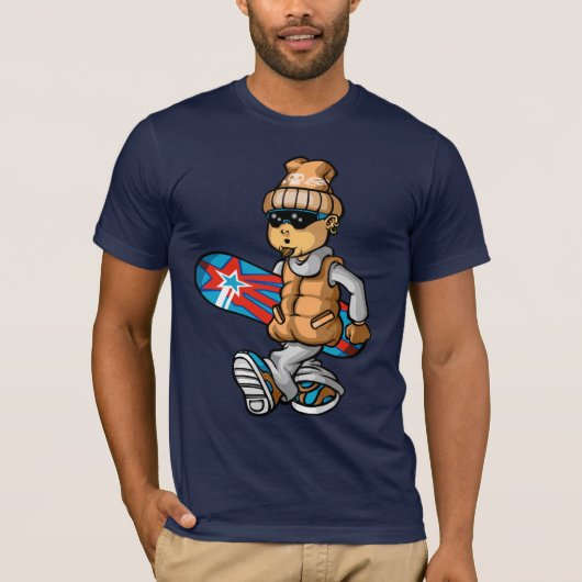 T-shirt Grunge snowboarder and board (Devant)