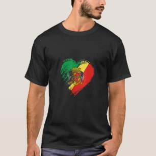 T-shirt Grungy I Love Republic of Congo Heart Flag