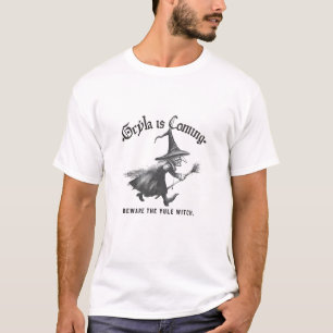 T-shirt Grýla vient Attention à la sorcière de Yule