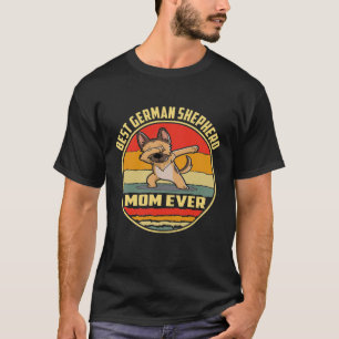 T-shirt GSD033 - Meilleur berger allemand maman jamais Vin