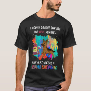 T-shirt GSD033 - Une Femme Ne Peut Survivre Seul Sur Le Vi