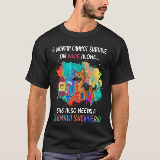 T-shirt GSD073 - Une Femme Ne Peut Survivre Seul Sur Le Vi (Devant)