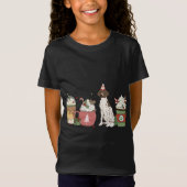 T-Shirt GSP Café Latte hiver Noël Chien Maman Fête (Devant)