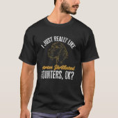 T-shirt GSP Chien J'Aime Vraiment Le Poing Allemand À Brun (Devant)