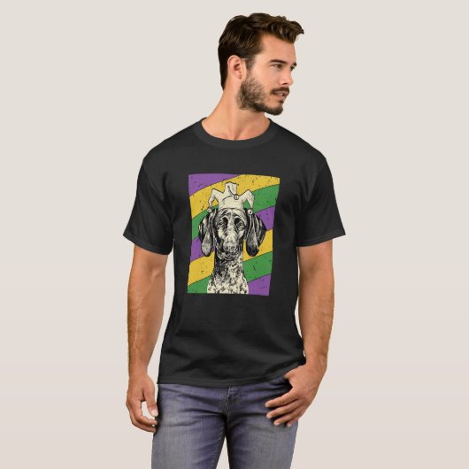 T-shirt GSP Jester Mardi Gras Chien Maman ou Papa (Devant entier)