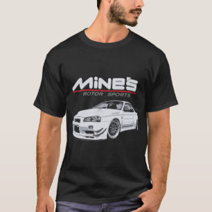 T-shirt GT-R R34 Vspec N1 Skyline Mine's
