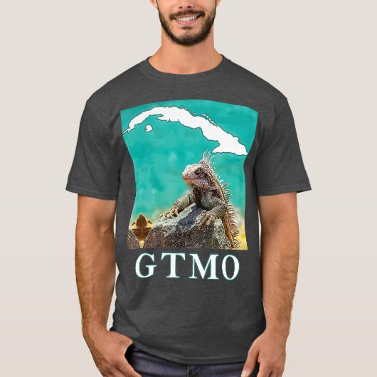 T-shirt GTMO Iguana Guantanamo Bay Cuba (Devant)