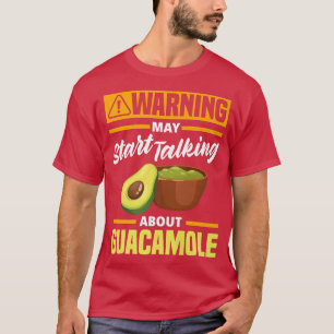 T-shirt Guacamole Avocado Funny Vegan Food Warning