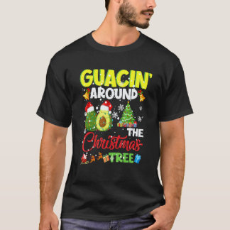 T-shirt Guacin autour de l'arbre de Noël Christmas Santa A