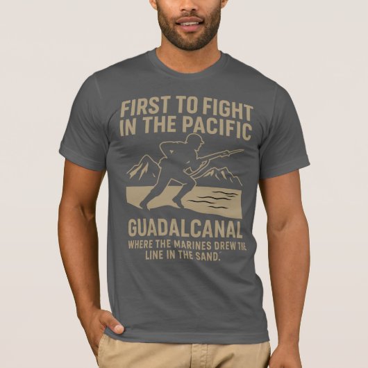 T-shirt Guadalcanal Marines Hommage - Silent Valor de 1942 (Devant)