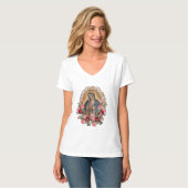 T-shirt Guadalupe Espagne catholique Rose Vierge Marie (Devant entier)