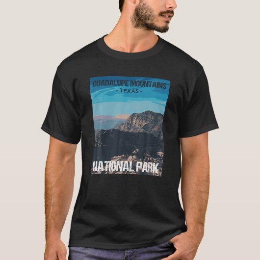 T-shirt Guadalupe Mountains National Park Texas Poster Des (Devant)