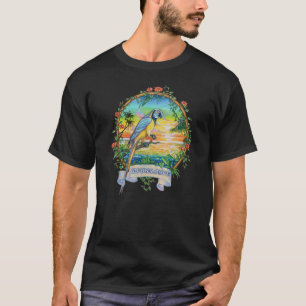 T-shirt Guadeloupe Antilles Vintage Tropical Parrot Vac