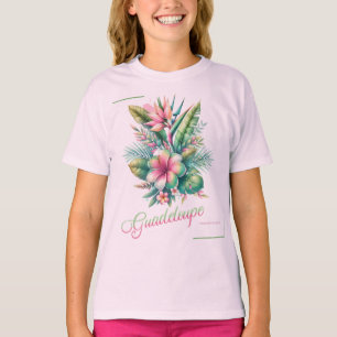 T-shirt Guadeloupe Paradise Island – Tropical Flowers