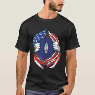T-shirt Guam Drapeau Américain Fier De Mon Patrimoine Guam