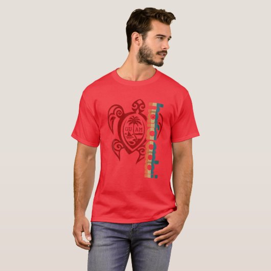 T-shirt Guam Turtle Hafa Adai Chamorro Pêche Guamanian R (Devant entier)