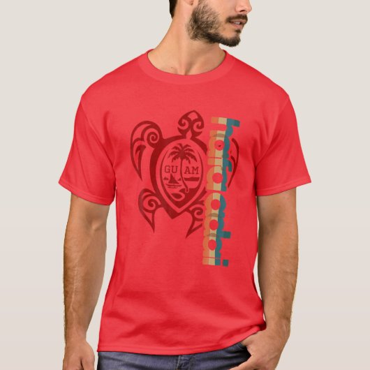 T-shirt Guam Turtle Hafa Adai Chamorro Pêche Guamanian R (Devant)