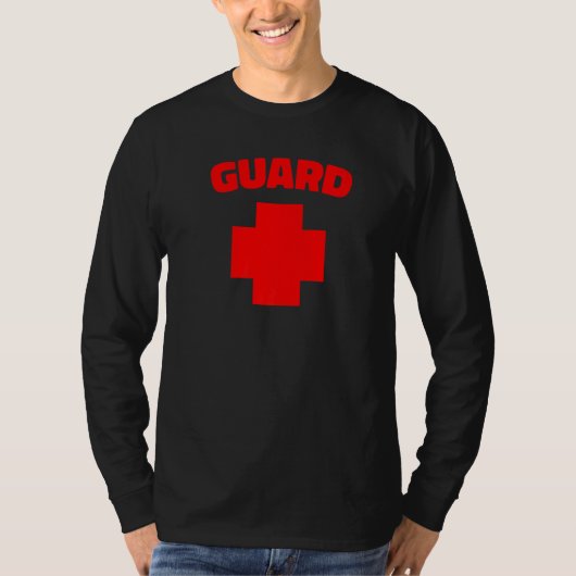 T-shirt Guard Costume Lifeguarding Uniform Guard Worker Un (Devant)
