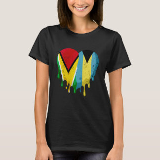 T-shirt Guatemala Bahamas Flag Heart Citizen Grown Patriot