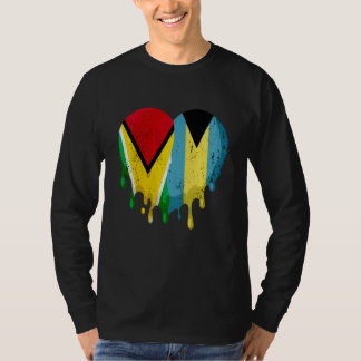 T-shirt Guatemala Bahamas Flag Heart Citizen Grown Patriot