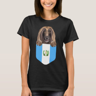 T-shirt Guatemala Drapeau Chien Afghan Hound À Poche
