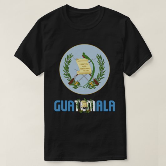 T-shirt Guatemala Drapeau et blason Patriotique (Design devant)
