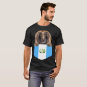 T-shirt Guatemala Flag Afghan Hound Dog In Pocket (Devant entier)