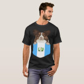 T-shirt Guatemala Flag Collie Dog In Pocket (Devant entier)