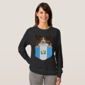 T-shirt Guatemala Flag Collie Dog In Pocket (Devant entier)