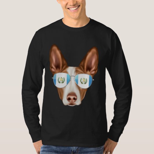 T-shirt Guatemala Flag Ibizan Hound Dog Guatemala Pocket (Devant)