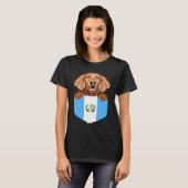 T-shirt Guatemala Flag Irish Setter Dog In Pocket (Devant entier)
