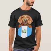 T-shirt Guatemala Flag Irish Setter Dog In Pocket (Devant)